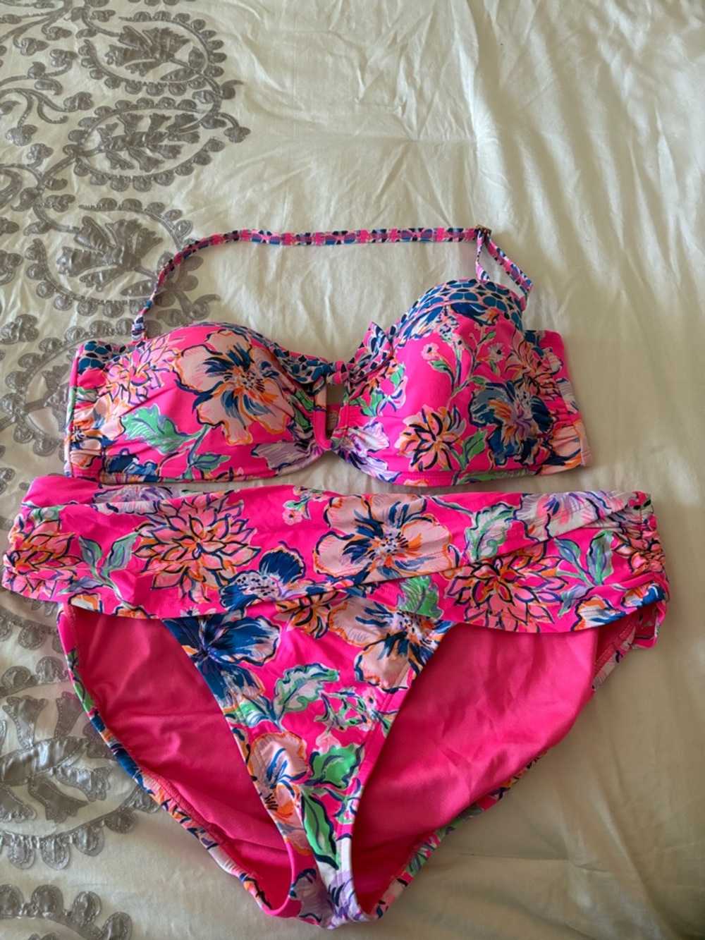 Lilly Pulitzer Hot Pink Floral Bikini Set